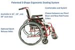 Karman S-115 Lightweight Ergonomic Wheelchair, Red