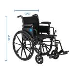 Medline Adjustable Wheelchair with Swing-Away Footrests
