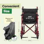 Lightweight Folding Wheelchair with Hand Brakes