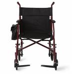 Medline Folding Transport Chair with 8in Back Wheels