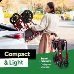 Lightweight Folding Wheelchair with Hand Brakes