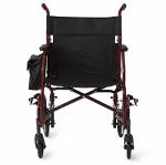 Medline Folding Transport Chair with 8in Back Wheels