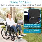 Vive Heavy-Duty Bariatric Wheelchair with Foldable Design