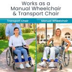 Lightweight Foldable Wheelchair with Adjustable Footrest
