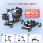 Lightweight Foldable Mobility Scooter for Seniors