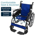 Lightweight Foldable Wheelchair with Adjustable Footrest