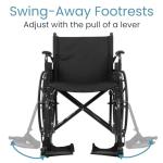 Vive Heavy-Duty Bariatric Wheelchair with Foldable Design