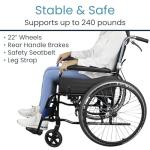 Lightweight Foldable Wheelchair with Adjustable Footrest