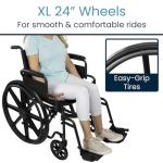 Vive Heavy-Duty Bariatric Wheelchair with Foldable Design