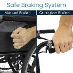 Lightweight Foldable Wheelchair with Adjustable Footrest