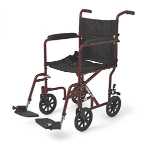 19" Lightweight Bariatric Wheelchair in Red