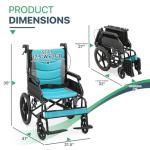 Lightweight Folding Wheelchair for Seniors, 250 Lbs