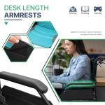 Lightweight Folding Wheelchair for Seniors, 250 Lbs