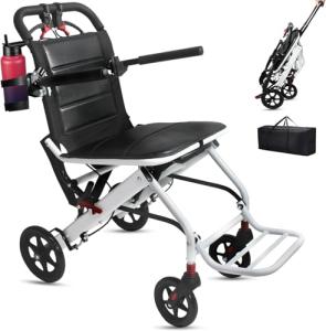 Lightweight Foldable Transport Wheelchair for Seniors