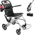Lightweight Foldable Transport Wheelchair for Seniors