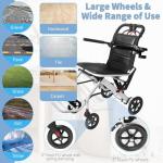 Lightweight Foldable Transport Wheelchair for Seniors