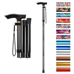 Adjustable Folding Cane for Seniors, Lightweight and Portable