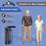 Adjustable Folding Cane for Seniors, Lightweight and Portable
