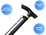Comfkey Adjustable Lightweight Folding Walking Stick