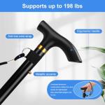 Adjustable Folding Cane for Seniors, Lightweight and Portable