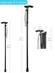 Comfkey Adjustable Lightweight Folding Walking Stick