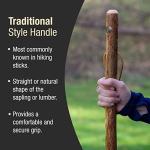 Rustic Hardwood Walking Stick with Traditional Handle