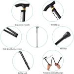 Comfkey Adjustable Lightweight Folding Walking Stick