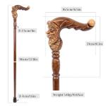 Santa Claus Decorative Brown Wooden Walking Cane