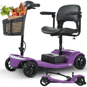 Compact 4-Wheel Electric Scooter for Seniors