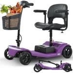 Compact 4-Wheel Electric Scooter for Seniors