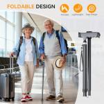 Adjustable Folding Walking Cane with LED Light