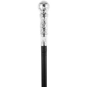 Skeleteen Silver Walking Cane for Dress-Up Fun