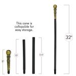 Elegant Antique Gold Walking Cane for Seniors