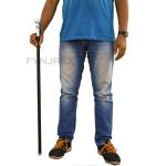 Elegant Wooden Walking Cane with Brass Handle