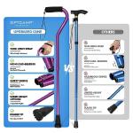 Lightweight Adjustable Walking Cane with Cushioned Handle