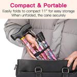 LIXIANG Adjustable Pink Walking Cane for Women