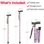 LIXIANG Adjustable Pink Walking Cane for Women