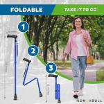 HONEYBULL Adjustable Folding Walking Cane for Seniors