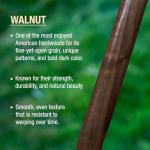 Durable Walnut Wood Walking Cane with Rubber Tip