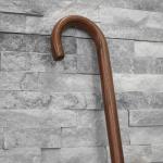 Durable Walnut Wood Walking Cane with Rubber Tip