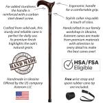 Asterom Ergonomic Wooden Walking Cane for Seniors