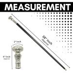 Vintage Wooden Walking Cane with Brass Handle