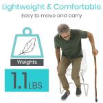 Lightweight Ergonomic Wooden Walking Cane for Seniors