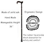 Stylish Wooden Walking Cane for Seniors, 36 Inch