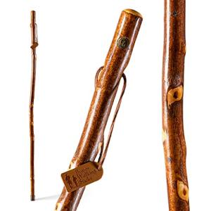 Brazos Rustic Wood Walking Stick with Traditional Handle