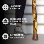 Brazos Rustic Wood Walking Stick with Traditional Handle