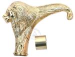 Vintage Solid Brass Lion Head Walking Cane