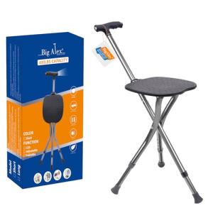 Lightweight Folding Cane Seat with LED Light