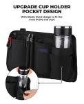 Wheelchair Side Bag with Cup Holder & Pouch