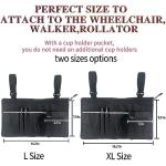 Wheelchair Side Bag with Cup Holder and Storage